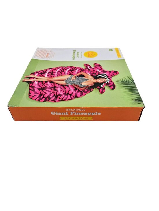 Sun Squad Pool Float Inflatable Giant Pineapple Pink Summer Swimming NIB - Picture 9 of 10